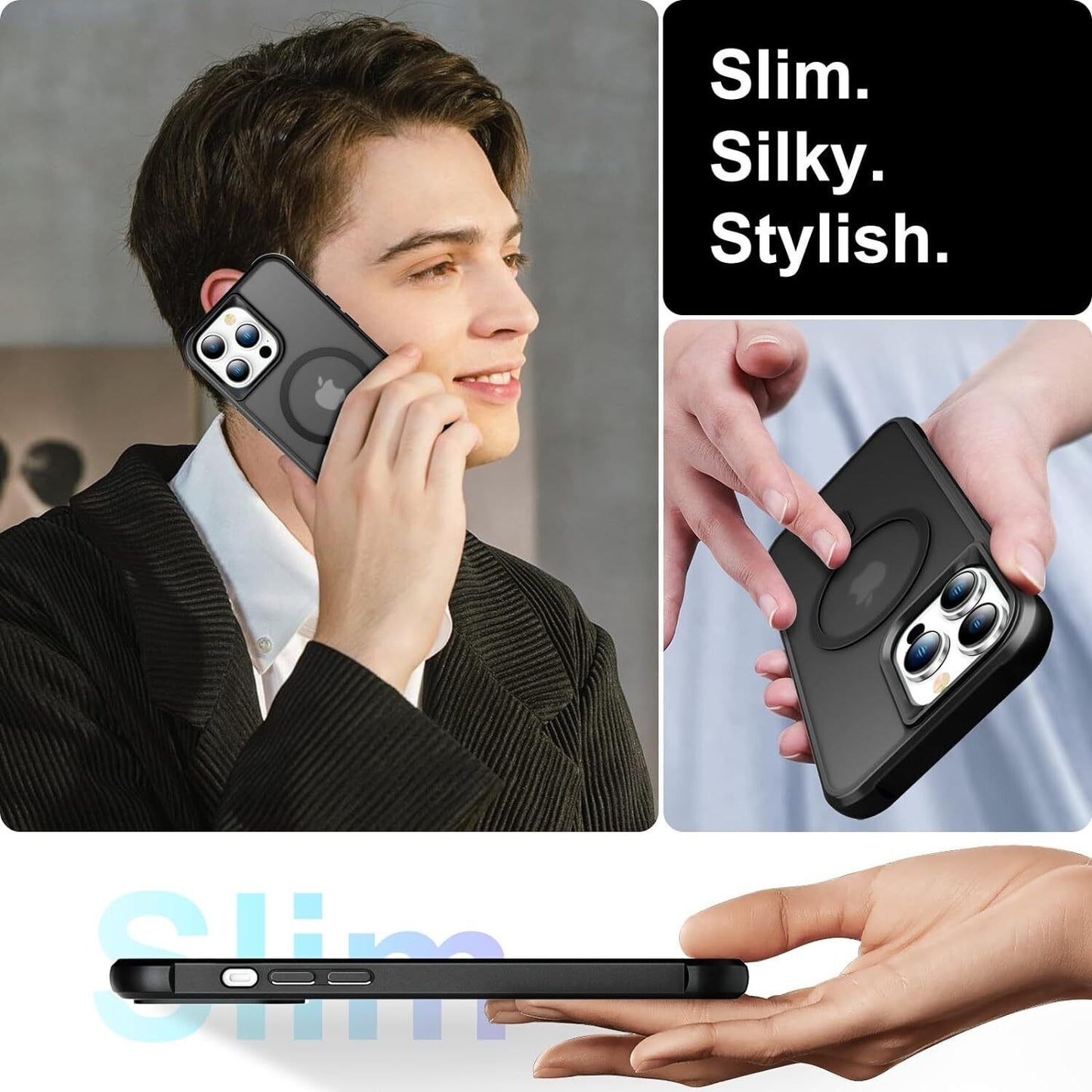 For Iphone 17 16 15 14 13 12 Pro Max Air Frost Case Mag Safe Shockproof Cover